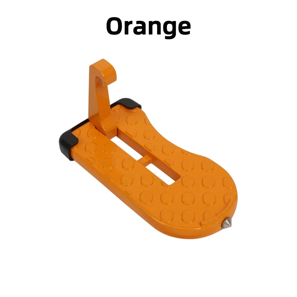 Universal Folding Car Door Step with Safety Hammer – Roof Access for SUVs, Trucks & More