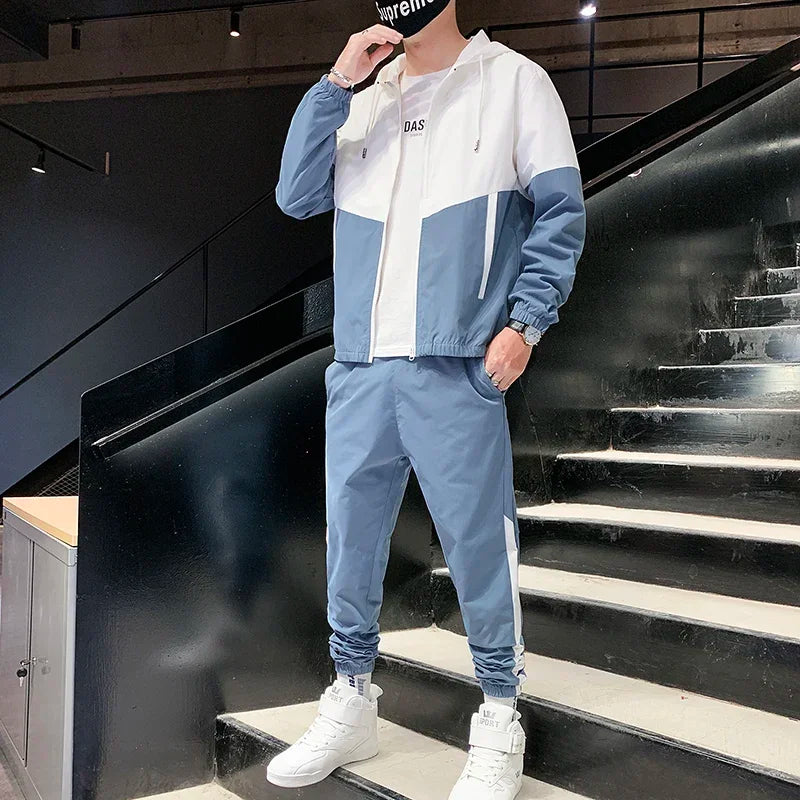 Casual Hooded Sportswear Set for Men