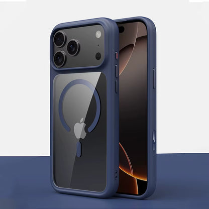 Luxury Matte MagSafe Case for iPhone 17 Series – Sleek, Skin Feel, Shockproof with Metal Accents