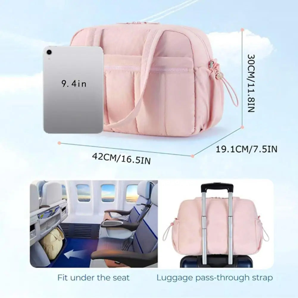 Travel & Gym Handbag – Waterproof PVC Wet/Dry Pocket + 5 Exterior Compartments for Organized On-the-Go Storage