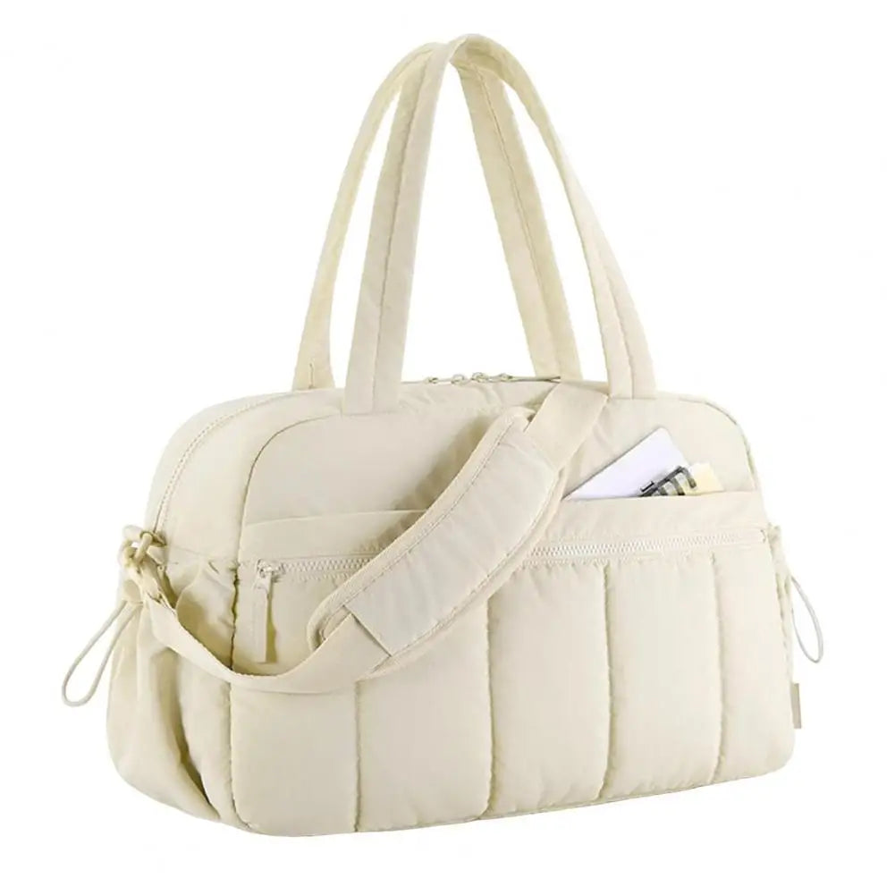 Travel & Gym Handbag – Waterproof PVC Wet/Dry Pocket + 5 Exterior Compartments for Organized On-the-Go Storage