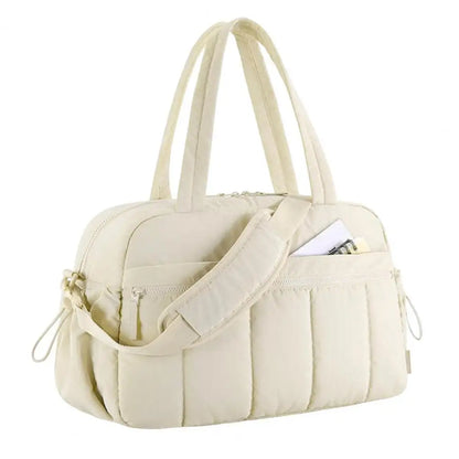 Travel & Gym Handbag – Waterproof PVC Wet/Dry Pocket + 5 Exterior Compartments for Organized On-the-Go Storage