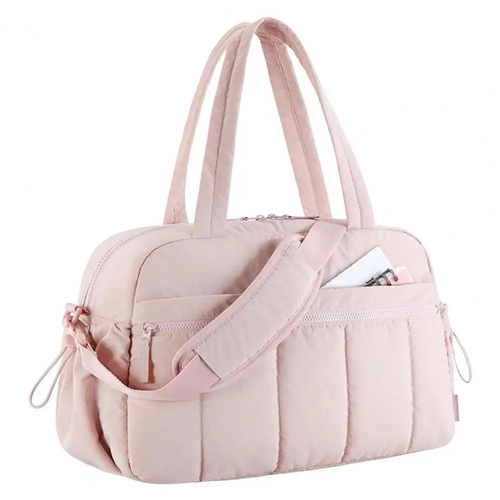 Travel & Gym Handbag – Waterproof PVC Wet/Dry Pocket + 5 Exterior Compartments for Organized On-the-Go Storage
