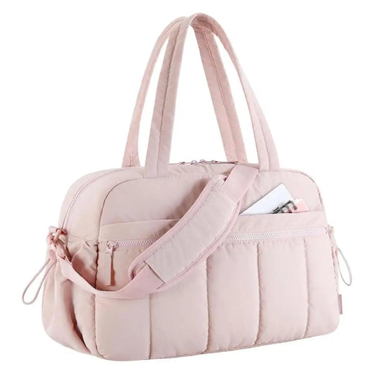Travel & Gym Handbag – Waterproof PVC Wet/Dry Pocket + 5 Exterior Compartments for Organized On-the-Go Storage