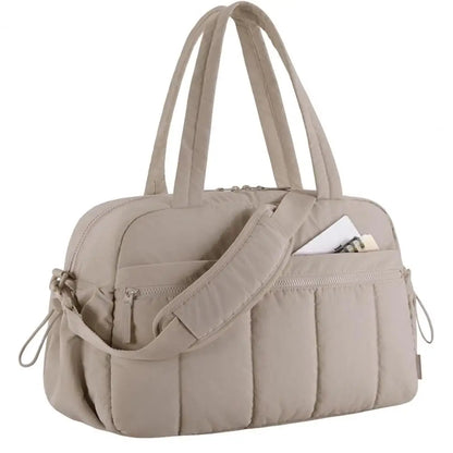 Travel & Gym Handbag – Waterproof PVC Wet/Dry Pocket + 5 Exterior Compartments for Organized On-the-Go Storage