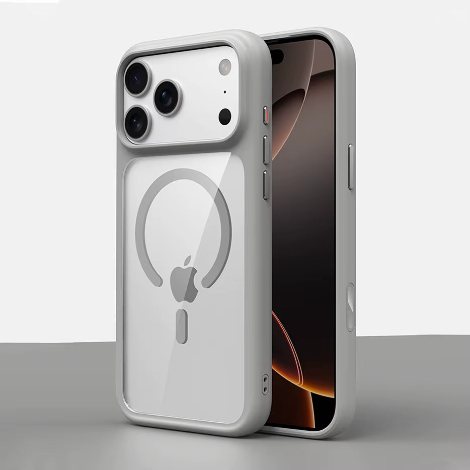 Luxury Matte MagSafe Case for iPhone 17 Series – Sleek, Skin Feel, Shockproof with Metal Accents