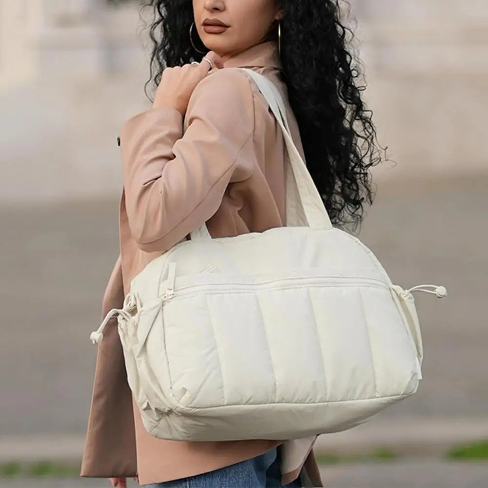 Travel & Gym Handbag – Waterproof PVC Wet/Dry Pocket + 5 Exterior Compartments for Organized On-the-Go Storage