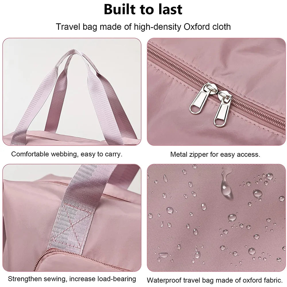 Waterproof Folding Travel Bag – Large Capacity Tote for Gym, Yoga & Travel