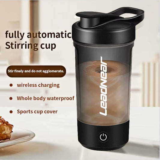 USB Rechargeable Self-Stirring Shaker Cup – Portable Mixer for Protein & Meal Replacement Shakes, Leakproof & Travel-Friendly