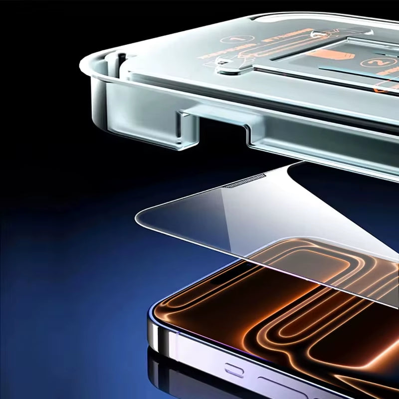 8K Dust-Free Screen Protector for iPhone 17 series – Full Cover, Oleophobic Coating, Anti-Fingerprint, HD Clarity 2 Pack