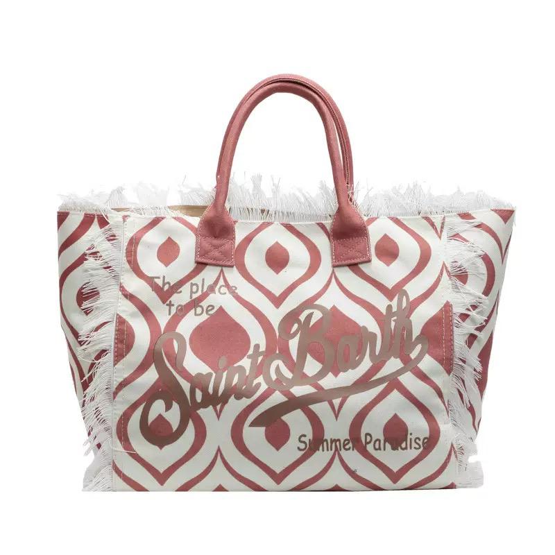 Luxury Canvas Tassel Shoulder Bag – Spacious, Stylish & Elegant Everyday Tote for Women