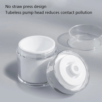 Airless Pump Jar – Vacuum Press Bottle for Moisturizer, Lotion & Serum Dispensing
