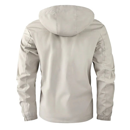 Men Water Resistant Hooded Coat