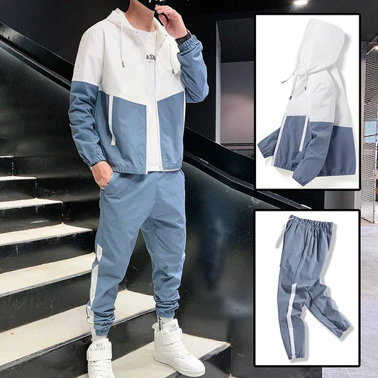 Casual Hooded Sportswear Set for Men