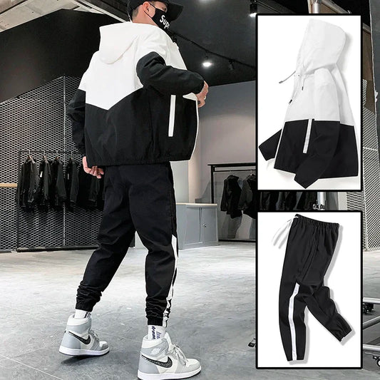 Casual Hooded Sportswear Set for Men