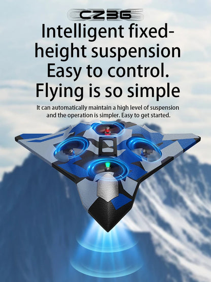 Black Friday Sale!!! BUY 2 GET 1 FREE 360° Indestructible Fighter Jet Toy – LED Lights, One-Key Takeoff, 4-Fan Power, Top Gift for Kids