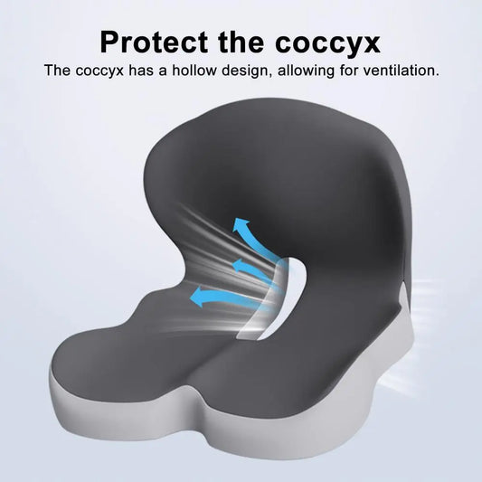 L-Shaped Memory Foam Seat Cushion: Relieve Back Pain & Improve Posture for Optimal Comfort