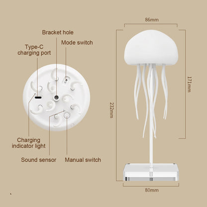Voice Controlled Jellyfish LED Ambient Lamp