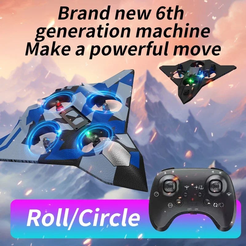 Black Friday Sale!!! BUY 2 GET 1 FREE 360° Indestructible Fighter Jet Toy – LED Lights, One-Key Takeoff, 4-Fan Power, Top Gift for Kids