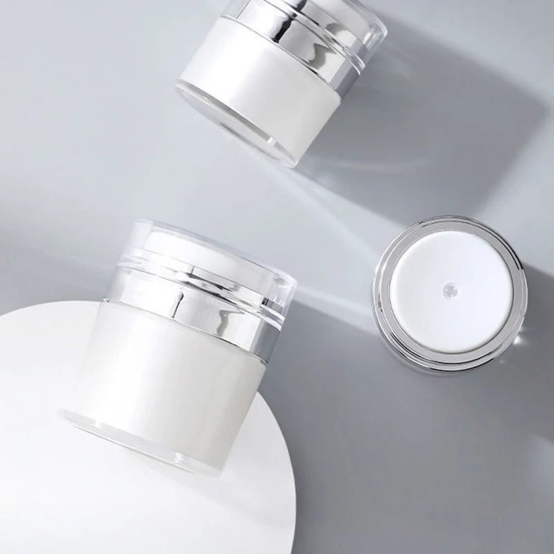 Airless Pump Jar – Vacuum Press Bottle for Moisturizer, Lotion & Serum Dispensing