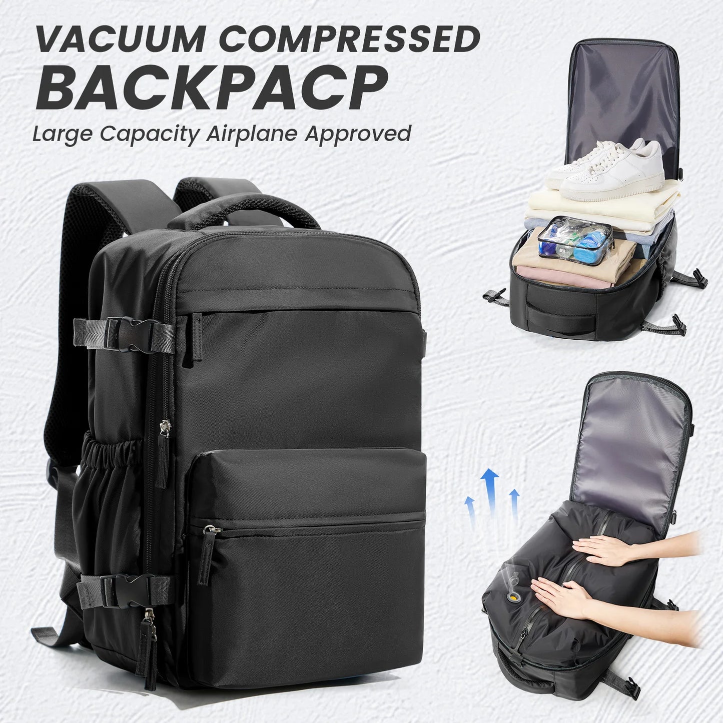 Air Vacuum Compression Travel Backpack