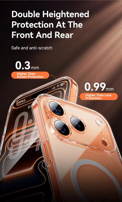 Crystal Clear MagSafe Compatible Case for iPhone 15/16/17 Series – Military-Grade Shockproof, Anti-Yellow, Washable, Non-Slip, Anti-Drop Protection