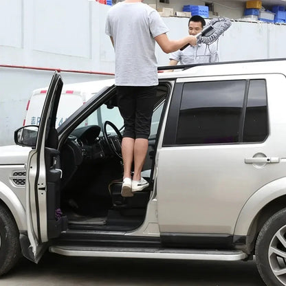 Universal Folding Car Door Step with Safety Hammer – Roof Access for SUVs, Trucks & More