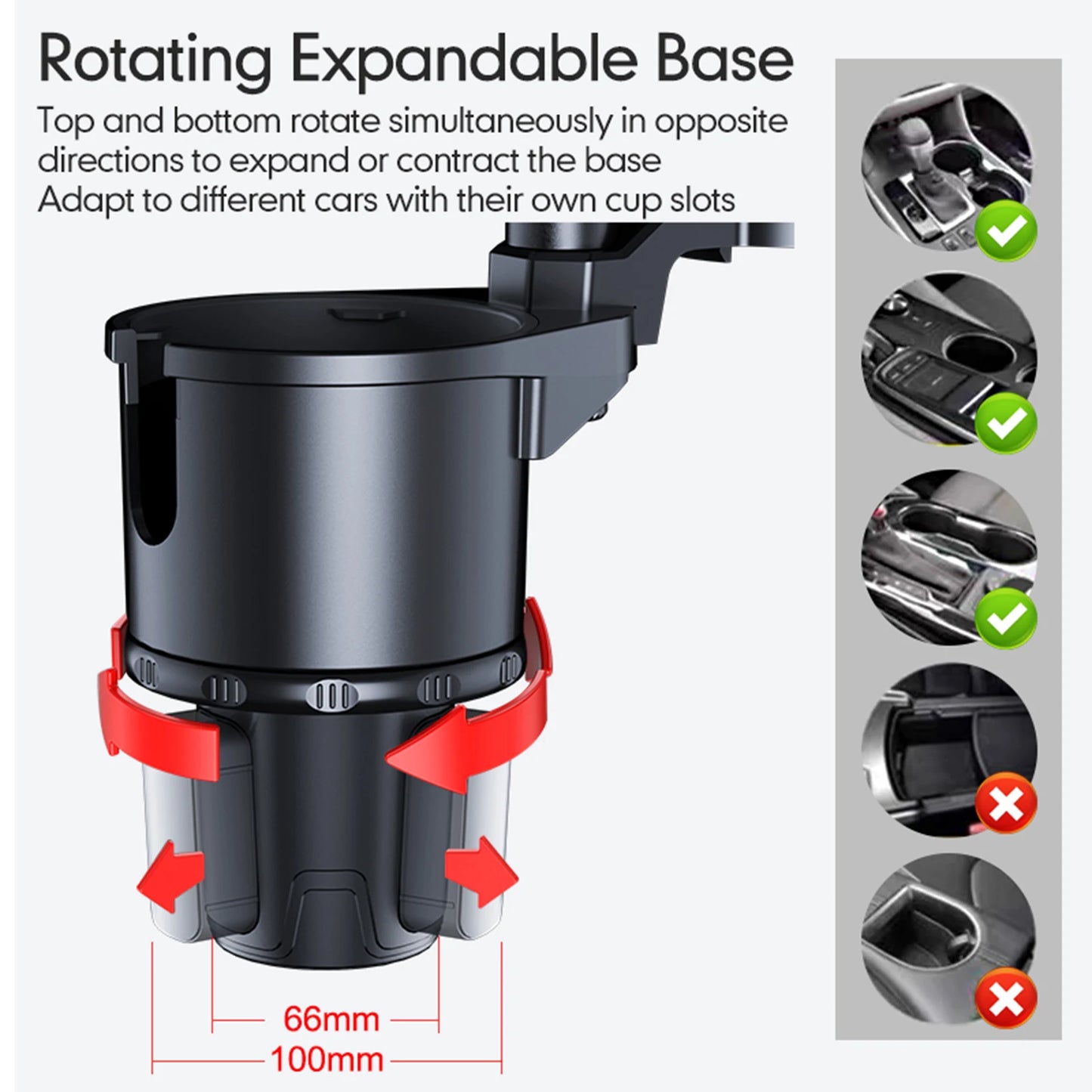 360° Rotating Cup Holder Expander