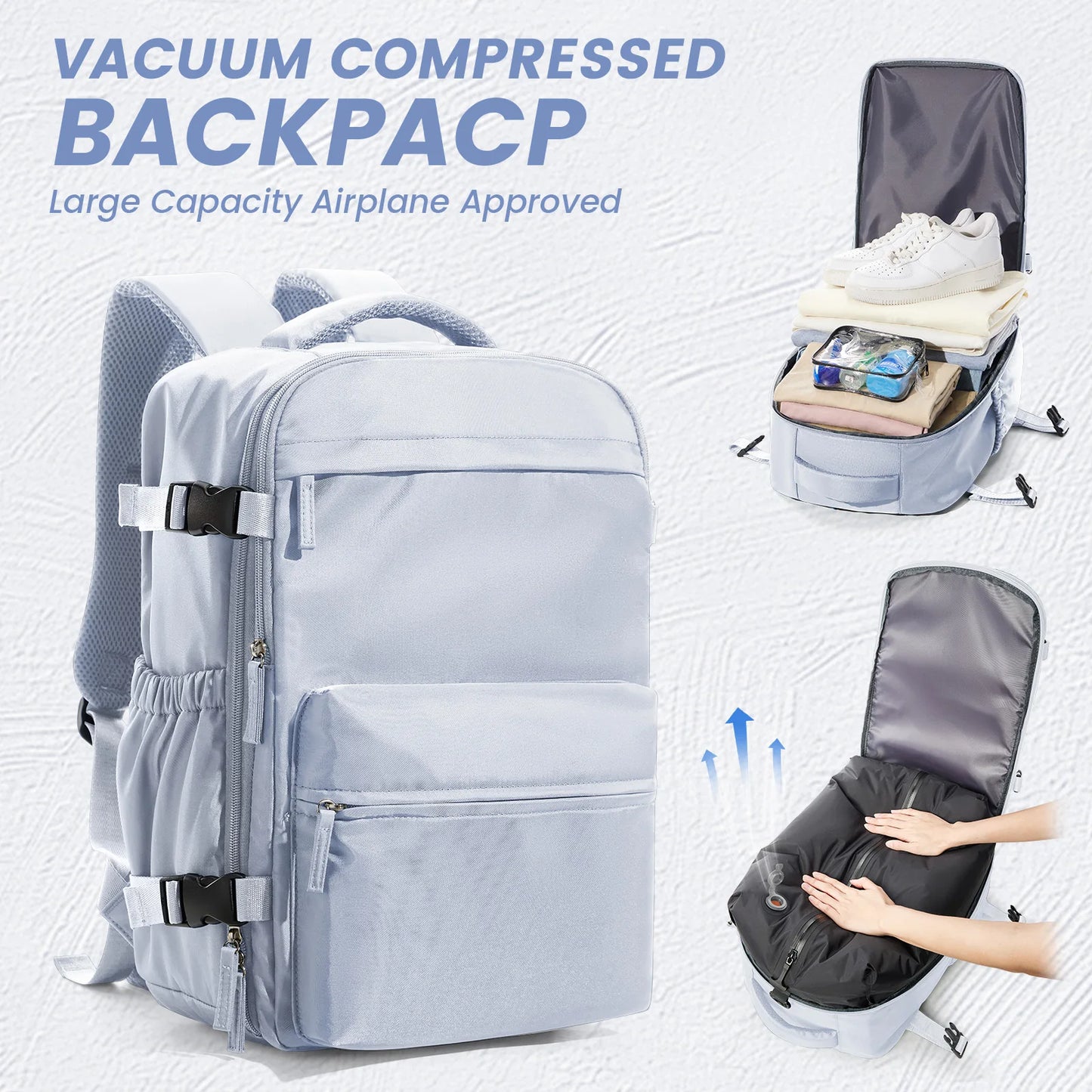 Air Vacuum Compression Travel Backpack