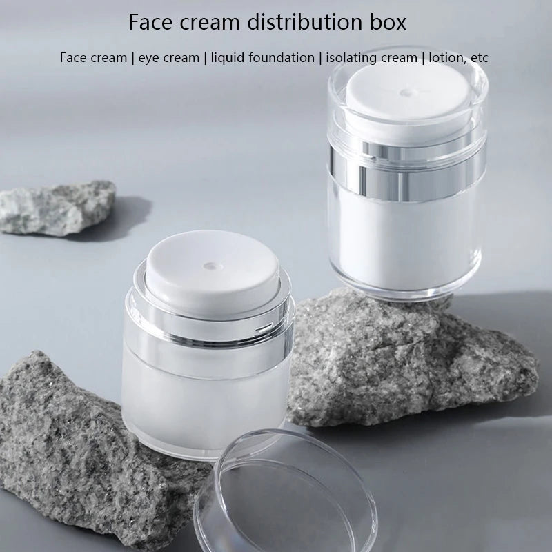 Airless Pump Jar – Vacuum Press Bottle for Moisturizer, Lotion & Serum Dispensing