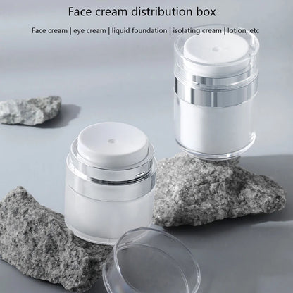 Airless Pump Jar – Vacuum Press Bottle for Moisturizer, Lotion & Serum Dispensing