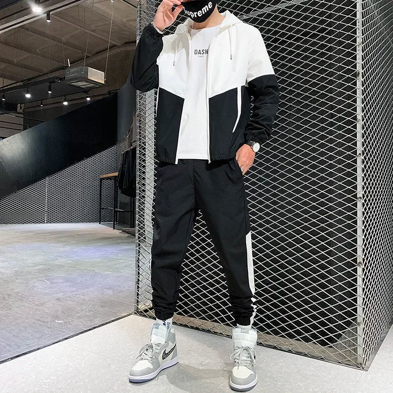 Casual Hooded Sportswear Set for Men