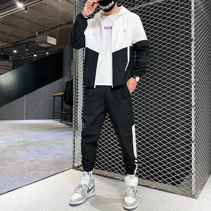 Casual Hooded Sportswear Set for Men