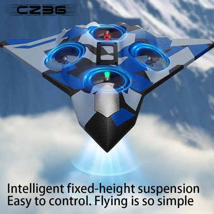 Black Friday Sale!!! BUY 2 GET 1 FREE 360° Indestructible Fighter Jet Toy – LED Lights, One-Key Takeoff, 4-Fan Power, Top Gift for Kids