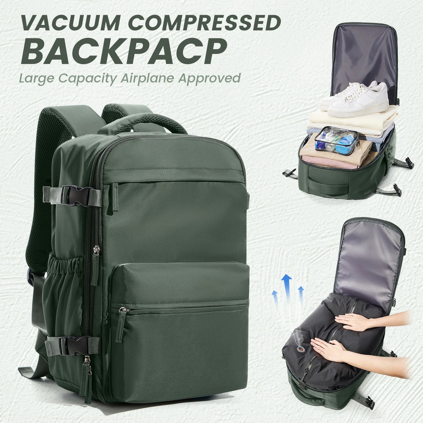 Air Vacuum Compression Travel Backpack