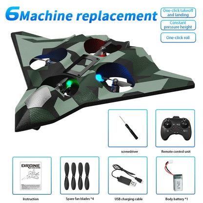 Black Friday Sale!!! BUY 2 GET 1 FREE 360° Indestructible Fighter Jet Toy – LED Lights, One-Key Takeoff, 4-Fan Power, Top Gift for Kids