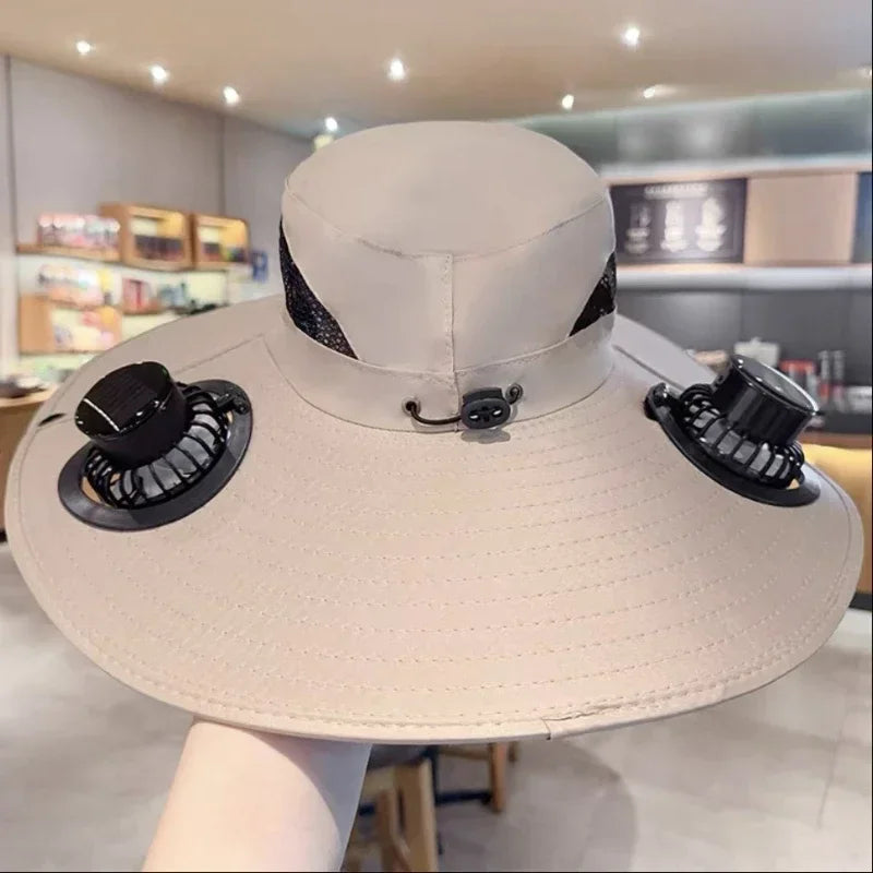 Solar - USB Fan Cooling Bucket Hat