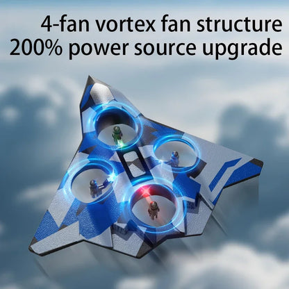 Black Friday Sale!!! BUY 2 GET 1 FREE 360° Indestructible Fighter Jet Toy – LED Lights, One-Key Takeoff, 4-Fan Power, Top Gift for Kids