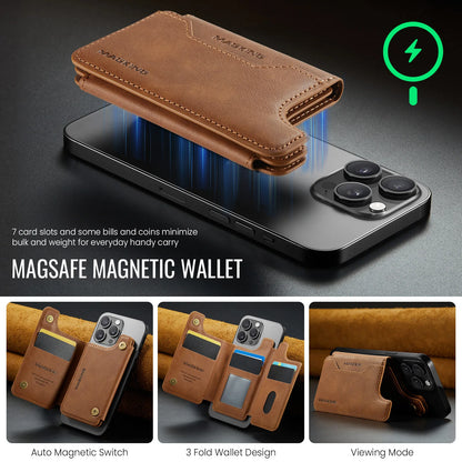 3-in-1 Magnetic Leather Phone Wallet & Stand