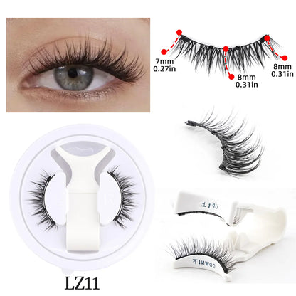 Magnetic Natural Eyelashes with Tweezers Tool