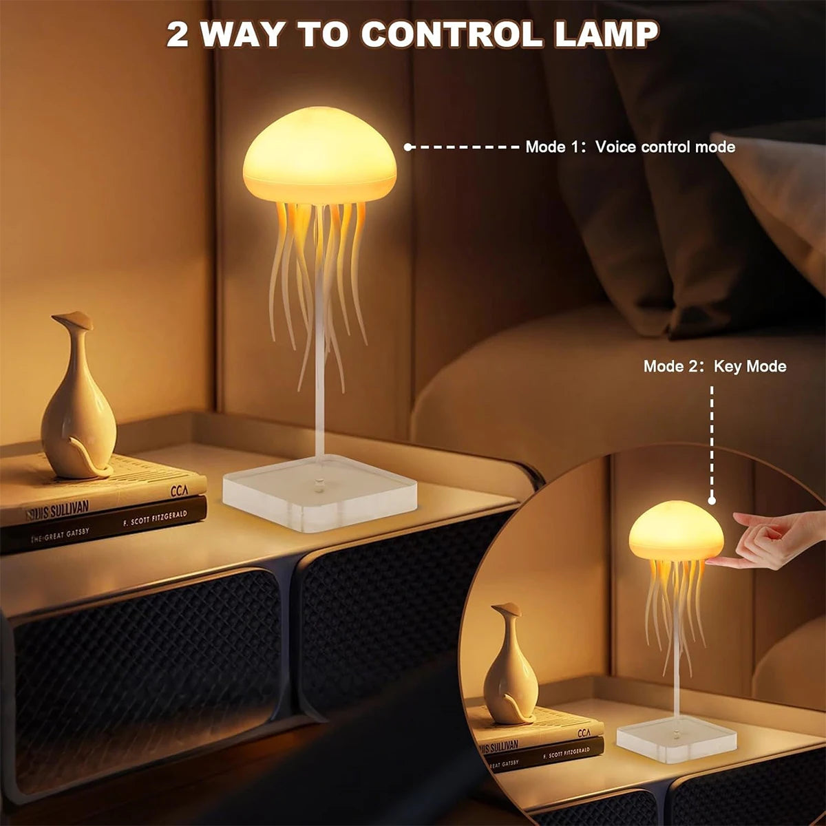 Voice Controlled Jellyfish LED Ambient Lamp