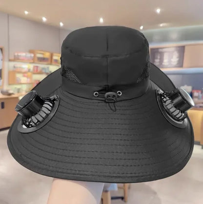 Solar - USB Fan Cooling Bucket Hat
