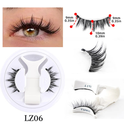 Magnetic Natural Eyelashes with Tweezers Tool