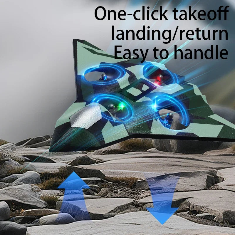 Black Friday Sale!!! BUY 2 GET 1 FREE 360° Indestructible Fighter Jet Toy – LED Lights, One-Key Takeoff, 4-Fan Power, Top Gift for Kids