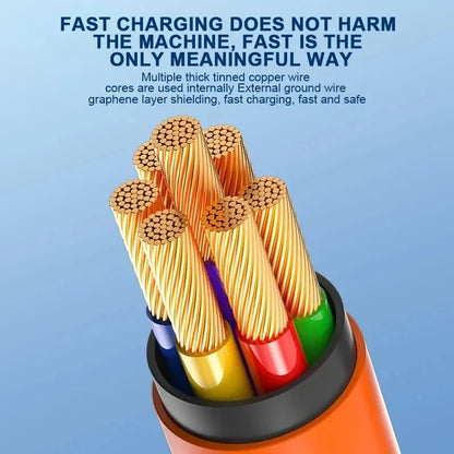 120W 3 in 1 Rotating Elbow Type C Fast Charging Data Cable