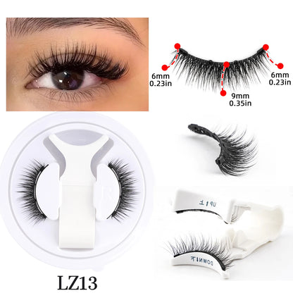 Magnetic Natural Eyelashes with Tweezers Tool