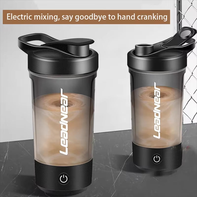 USB Rechargeable Self-Stirring Shaker Cup – Portable Mixer for Protein & Meal Replacement Shakes, Leakproof & Travel-Friendly