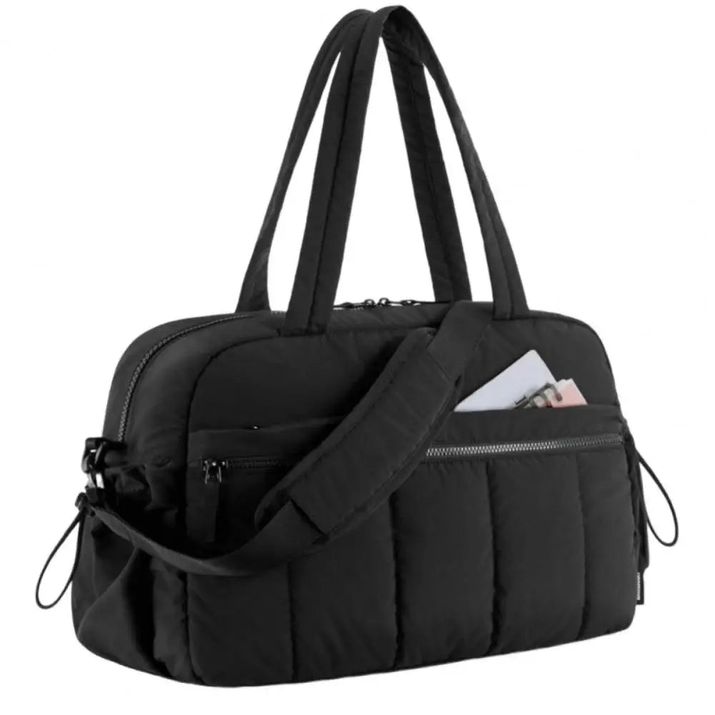 Travel & Gym Handbag – Waterproof PVC Wet/Dry Pocket + 5 Exterior Compartments for Organized On-the-Go Storage