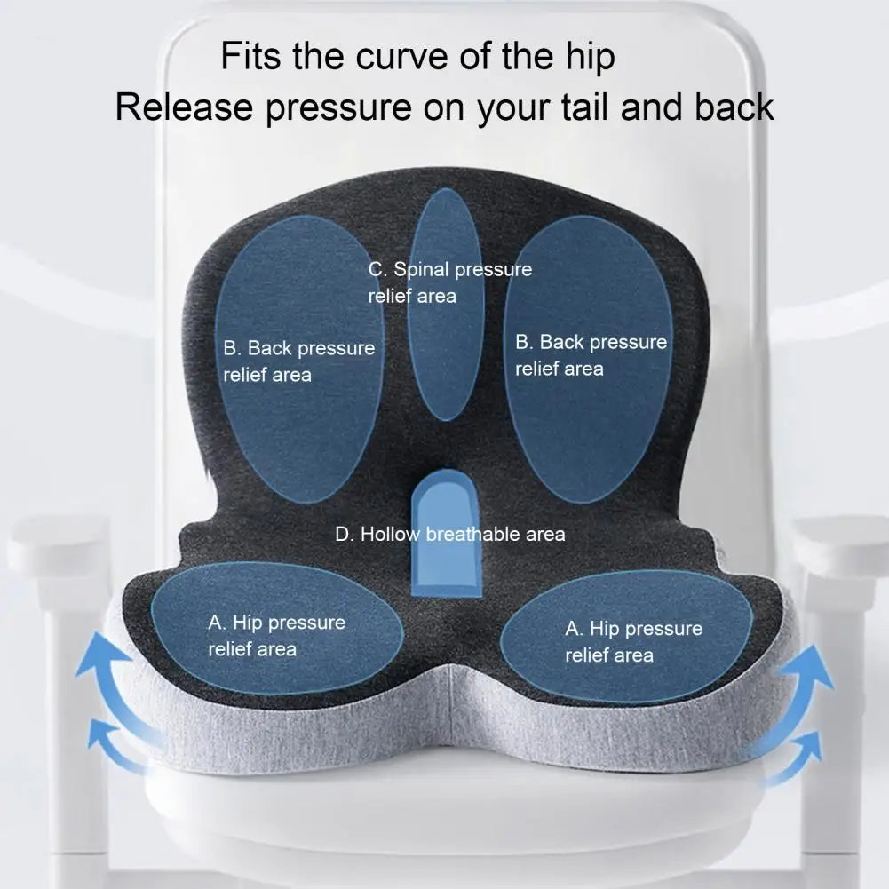  L-Shaped Memory Foam Seat Cushion: Relieve Back Pain & Improve Posture for Optimal Comfort