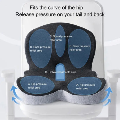  L-Shaped Memory Foam Seat Cushion: Relieve Back Pain & Improve Posture for Optimal Comfort